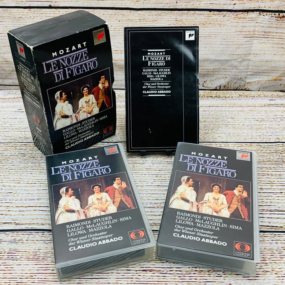 Sony Classical Mozart Le Nozze Di Figaro‎ Opera [VHS Set 1993] Claudio Abbado